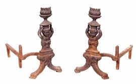 Pair of Figural Andirons