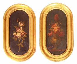 Pair of Oil on Canvas Still Lifes