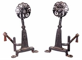 Pair Palace Size Andirons