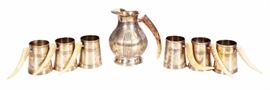 Silver Plated Pitcher and Tankard Set