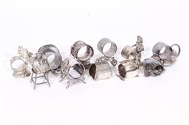 Set of Silverplate Novelty Napkin Rings