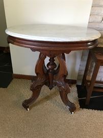 Victorian marble top parlor table