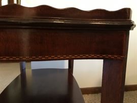 Inlaid banding on end tables