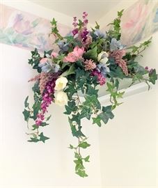 floral arrangement on shelf