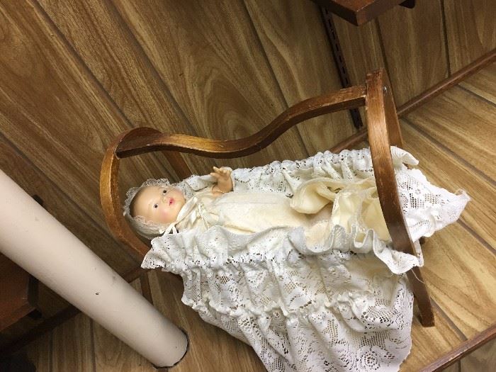 Doll in cradle