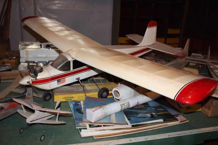 One of several model airplanes
