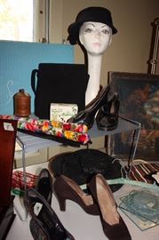 Lots of vintage clothes/shoes/hats