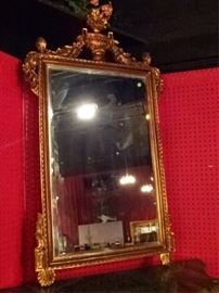 ROCOCO GILT WOOD WALL MIRROR