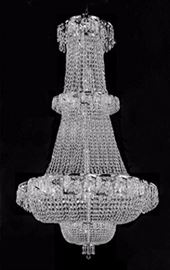 3 TIER FRENCH EMPIRE STYLE CRYSTAL CHANDELIER