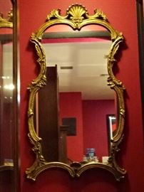 ROCOCO GILT WOOD WALL MIRROR