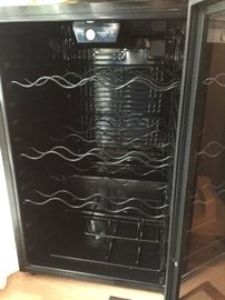 Inside view of wine cooler.  New