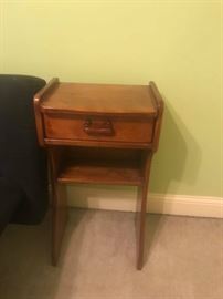 #29	Antique End table w/one drawer  16x12x29	 $75.00 	