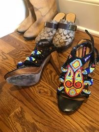 #112	Dollhouse beaded heel shoes size 8 	 $30.00 	