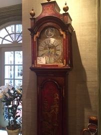 18th Century George Sims "Canterbury" hand-painted clock