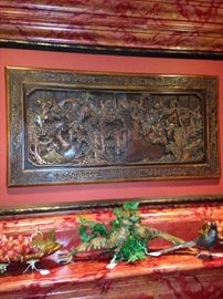 Intrically carved antique wall hanging