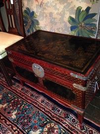 One of two matching Asian chests