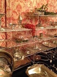 Bowls, trays, and other silver-plate and sterling serving selections