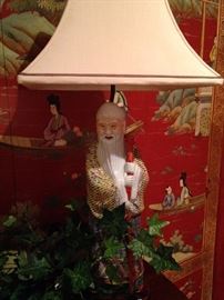 Asian man table lamp