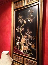 Asian soap stone wall decor