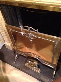 Impressive brass fireplace screen