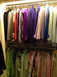 Extensive array of jackets and blouses
