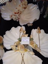 Shell and coral serving pieces