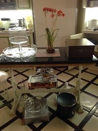 Marble & iron rectangular table