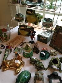 Some of the adorable frog collection