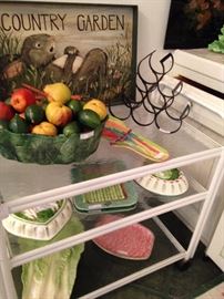 Three-tiered serving cart