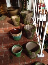 "Moss covered" planters