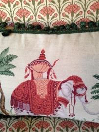 One of many decorative pillows