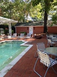Pool-side tables and chairs