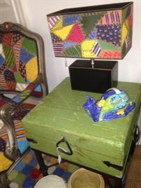 Darling chest side table and lamp
