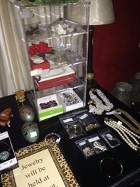 Assorted necklaces, bracelets, and earrings