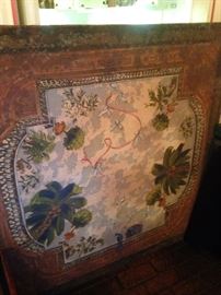 One of two wall panels