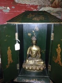 Buddha in hand-painted case