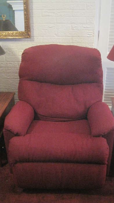 One of two Flexsteel recliner chairs