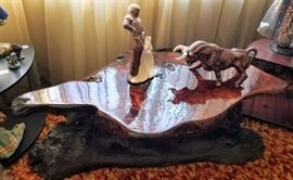 One of a kind Redwood Coffee Table