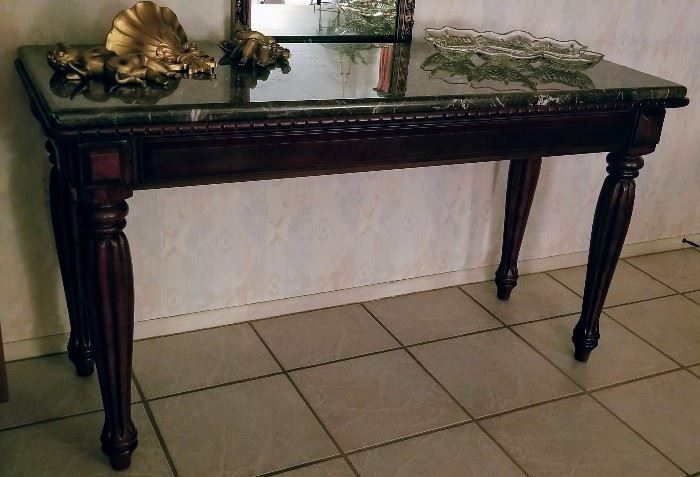 Sofa Table Cherry with Marble Top