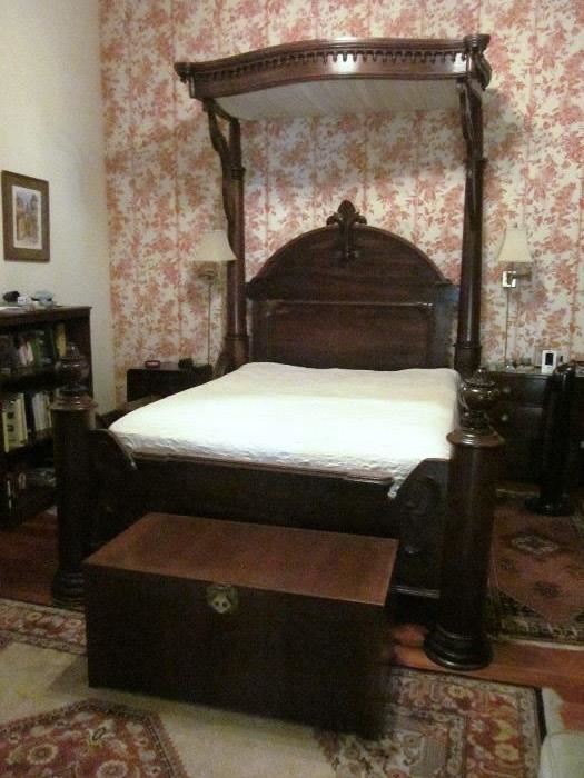Tester Bed, chest and one end table is no longer for sale.