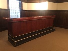 Mahogany bar with black base