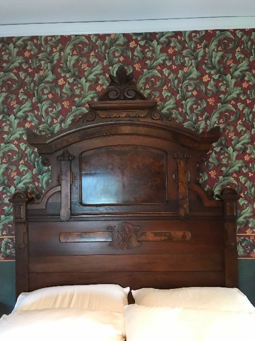 Victorian Renaissance tall bed & dresser