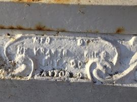 Plaque on Urn, appears to be made in Dayton