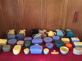 Collection of Hall refrigerator jars and china