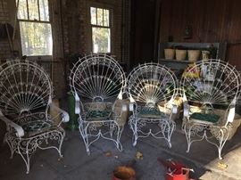 4 peacock chairs