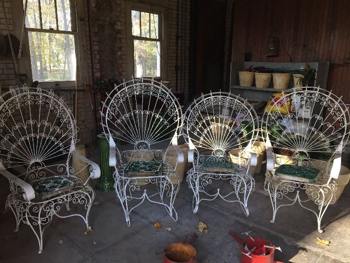 4 peacock chairs