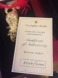 Radko Sterling silver Santa ornament