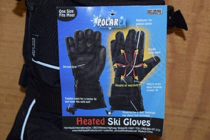 Polar Ex Battery Operated Heated Ski Gloves