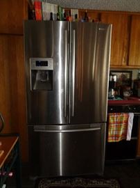 stainless steel fridge