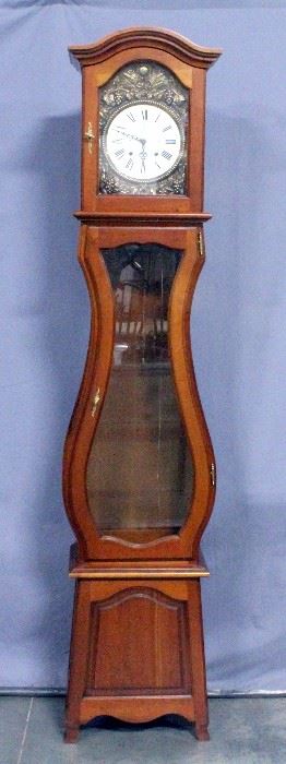 French Horloges Comtoises Beroz Mobier Grandfather Clock, Includes Weights, Paperwork and COA, 17"W x 86"H